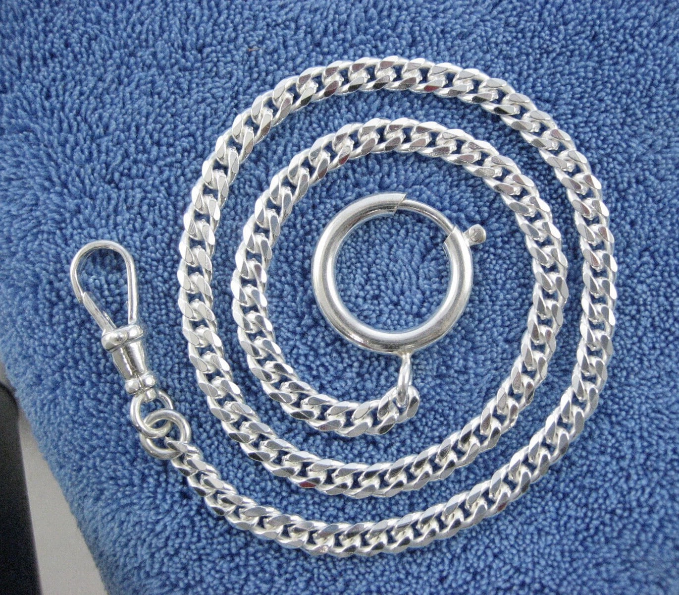 15.4 Grams, Sterling Silver 13-inch Pocket Watch Chain, New and Never Used