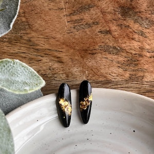 Black and gold earrings
