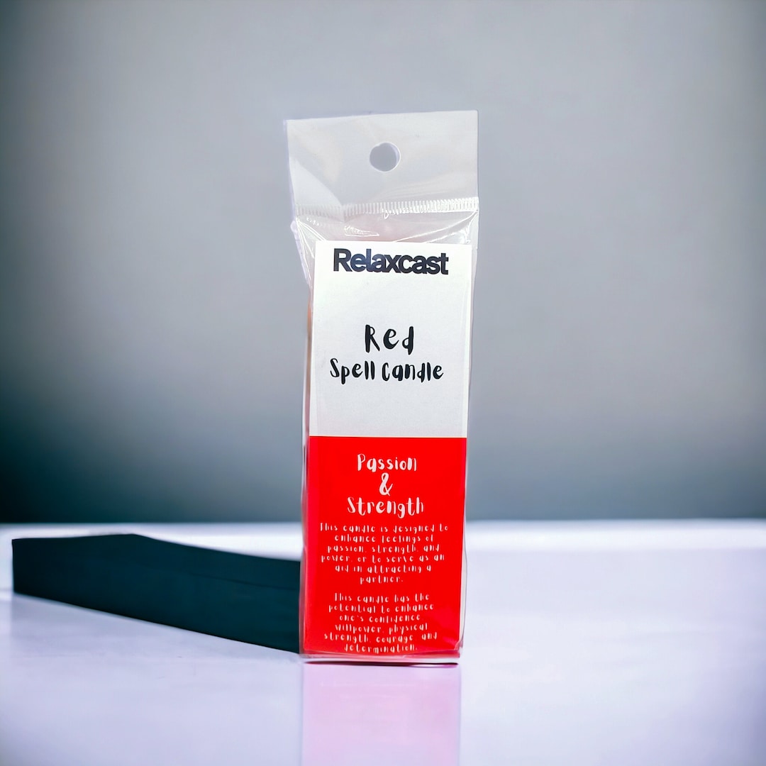 Spell Candle Red Manifest Passion and Strength. Magick Candle, Gain