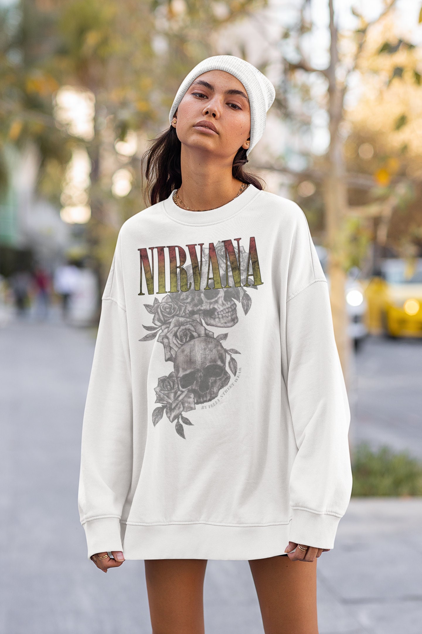 Vintage Oversize Sweatshirt Nirvana, Nirvana Rock Sweatshirt Designed u0026  Sold By Ibrahima Seck