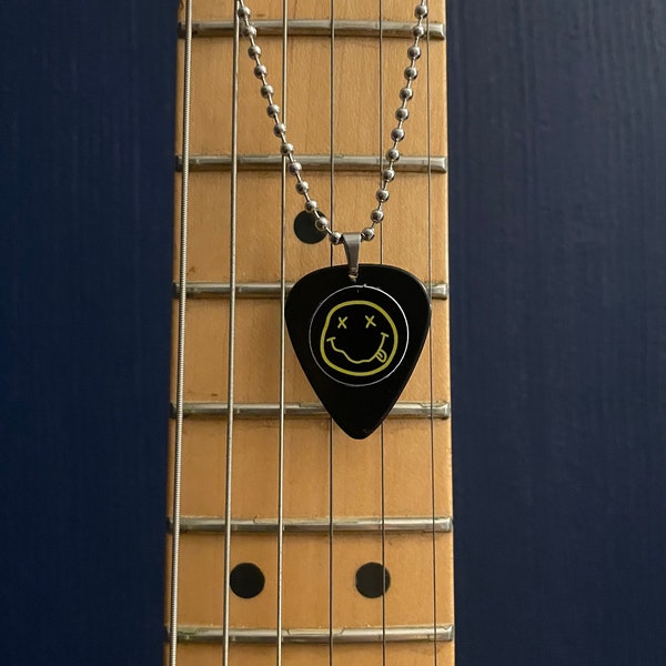 Handmade Nirvana Guitar Pick Necklace ~ Band Jewellery ~ Plectrum ~ Music ~ Grunge ~  Just A Wee Pick ~ Music Jewellery ~ Unisex