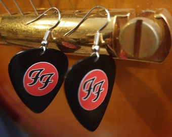 Foo Fighters Guitar Pick Earrings