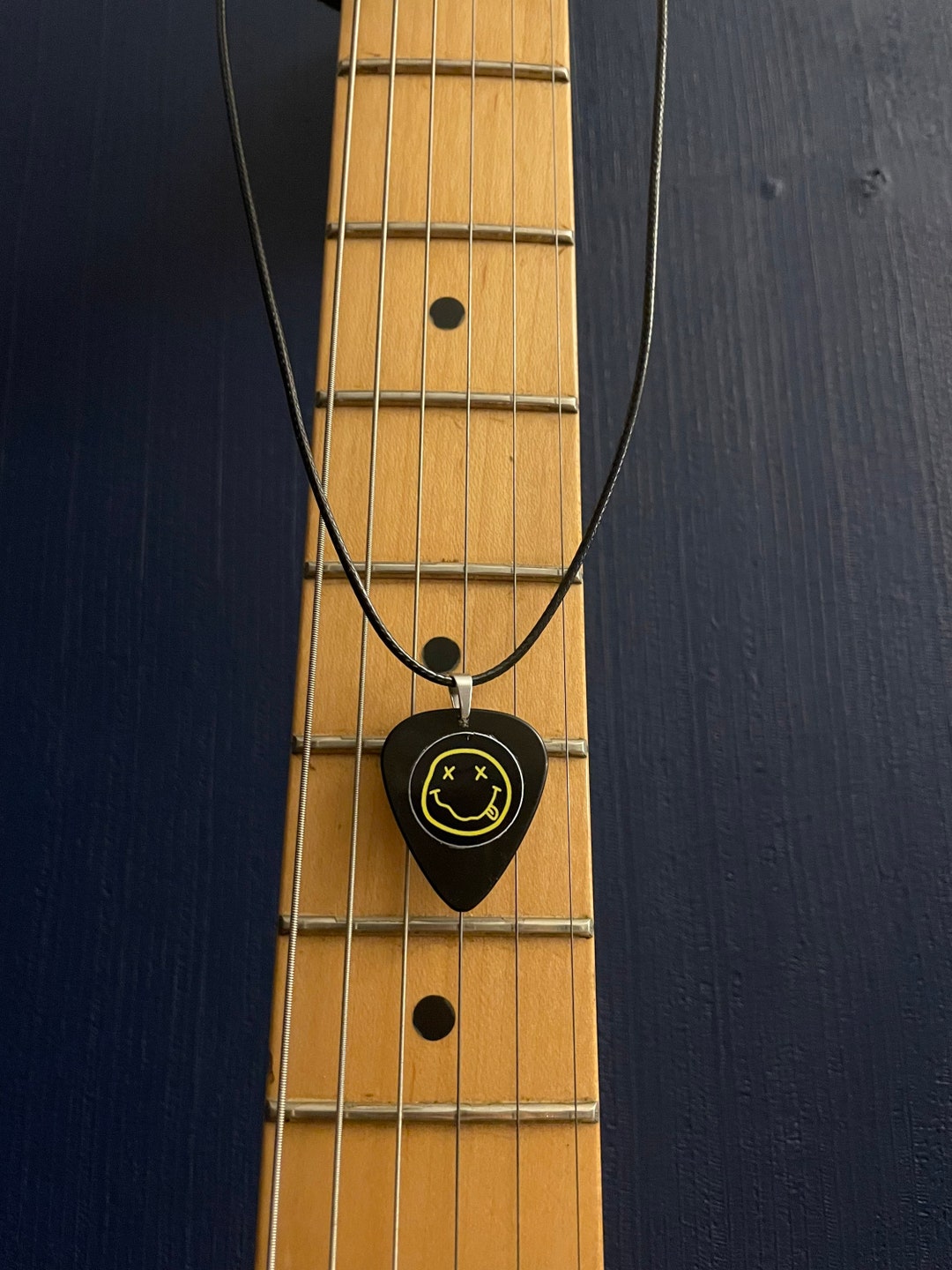 Handmade Nirvana Guitar Pick Necklace Band Jewellery Etsy UK