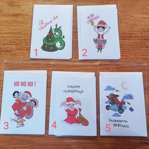 Carte de voeux noël - christmas Greeting card pop culture theme