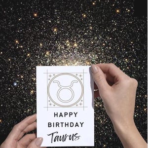 Taurus Geburtstag e-Geburtstagskarte, Digitaler Taurus Monat, Sternzeichen Geburtstagskarte, MRR UND PLR