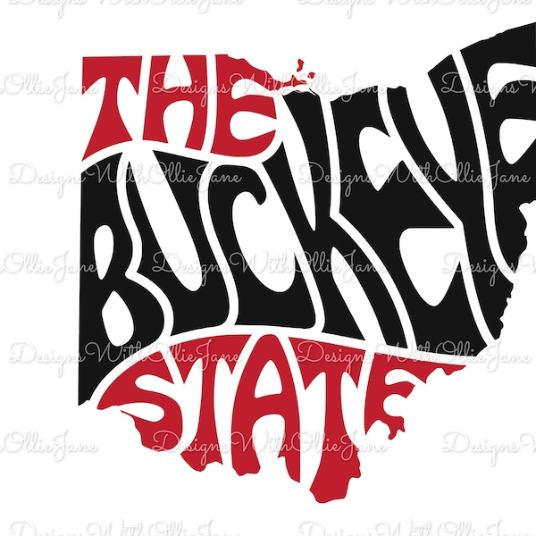 Ohio, The Buckeye State, SVG, PNG, Sublimation, Digital Download