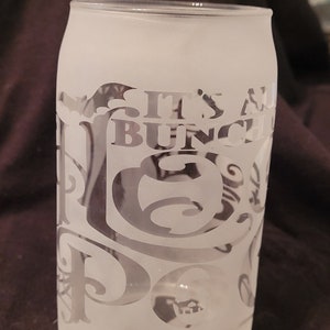 Etched Beer Can Glasses