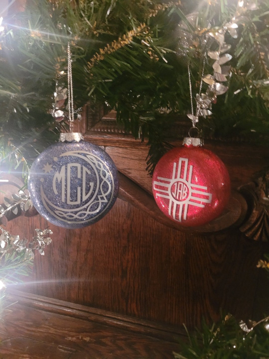 Etched Christmas Ornaments Etsy