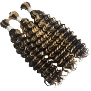 Bulk Braiding Hair Virgin Human Hair Micro braiding NO weft 100g Hair Extensions Curly and Straight Textures