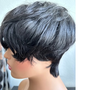 Glueless Short Cut Pixie Wig Luxury Human Hair No Lace No Glue