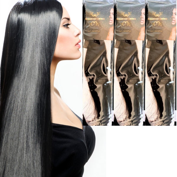 Super Double Drawn Bone Straight Hair Bundles Top Quality Unprocessed Straight Virgin Human Hair