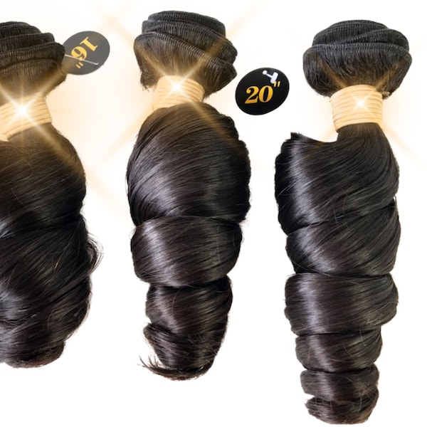 Bundles de vague lâche de cheveux humains vierges brésiliens