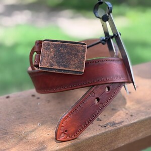 34” HANDTOOLED BELT