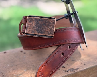 34” HANDTOOLED BELT