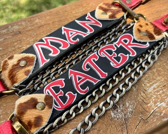 MANEATER- Leather Boot Strap Set