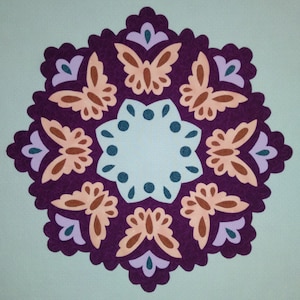 Flutter-by-Butterfly Applique Pattern (Folded Cutwork)