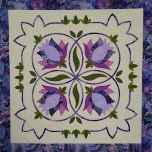 Lotus Flowers Applique Pattern