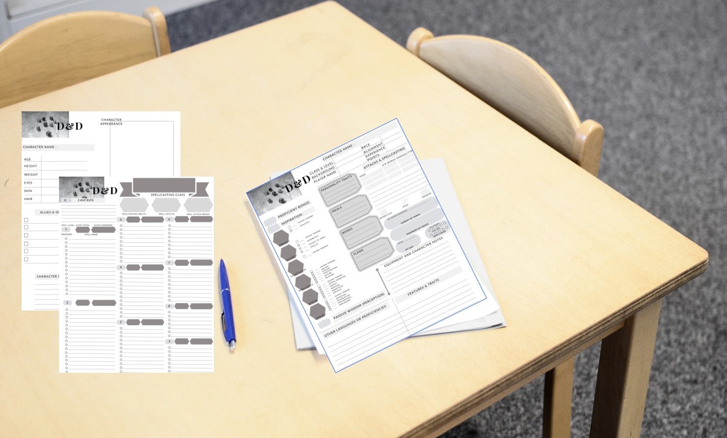 Quality D&amp;D Character Sheets! 5E Character Sheets, Spellcasting Sheet ...