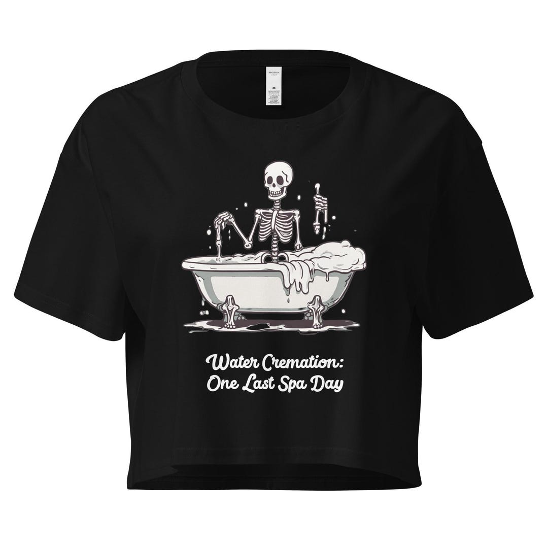 Skeleton Spa Skeleton Spa Day Crop Top T-shirt - Etsy