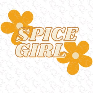 Spice Girls Flowers PNG, Fall sublimation digital download