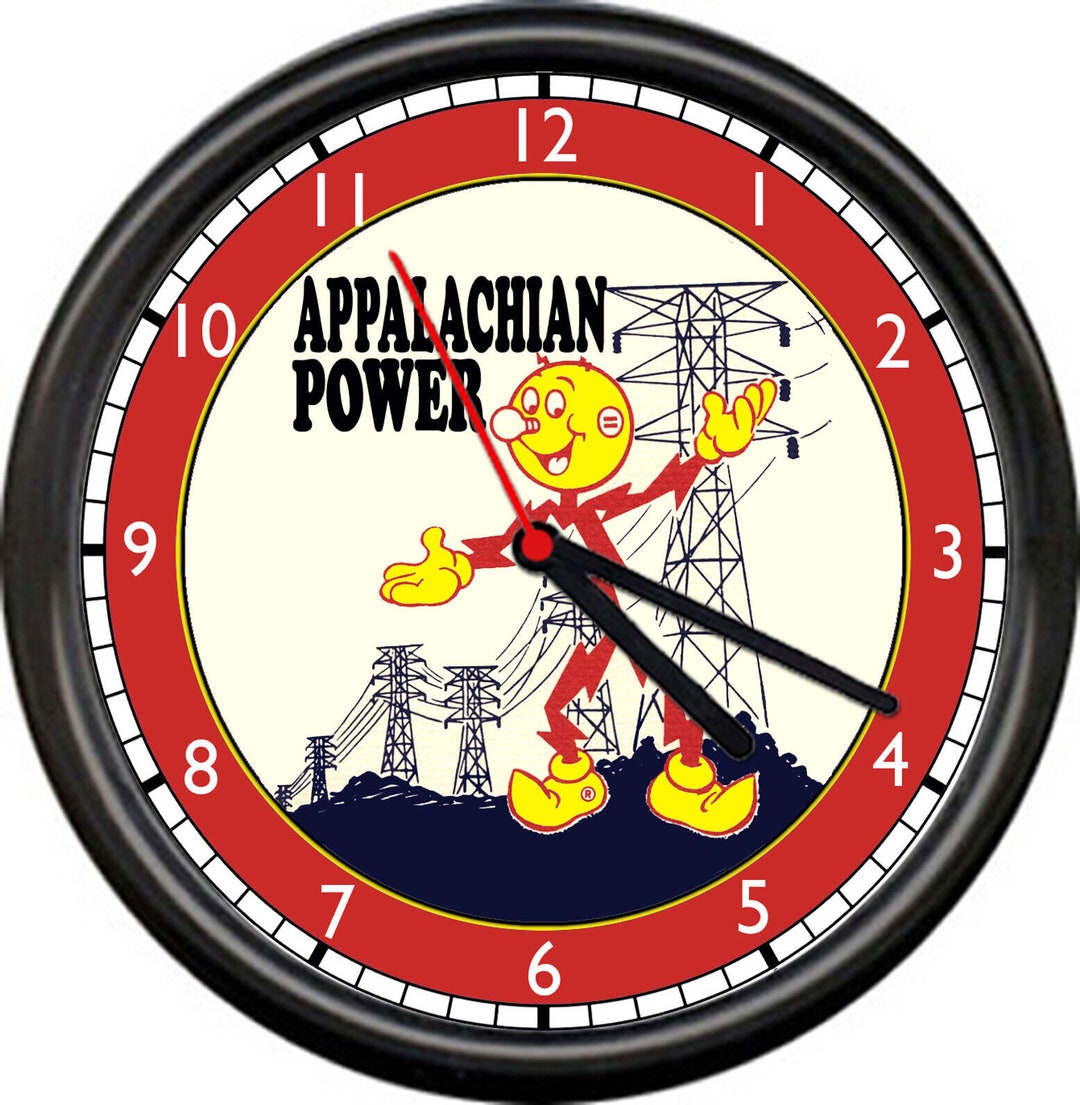 Reddy Kilowatt Appalachian Power West Virginia Electric Lineman Sign