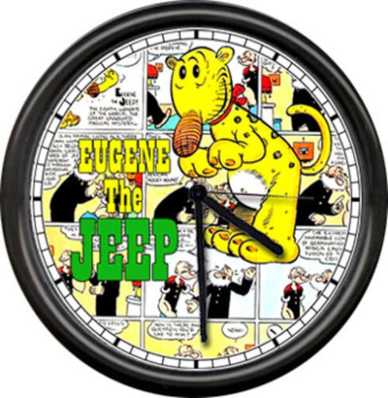 Eugene the Jeep Popeye Newspaper Comic Book Cartoon Strip Wall Clock Etsy