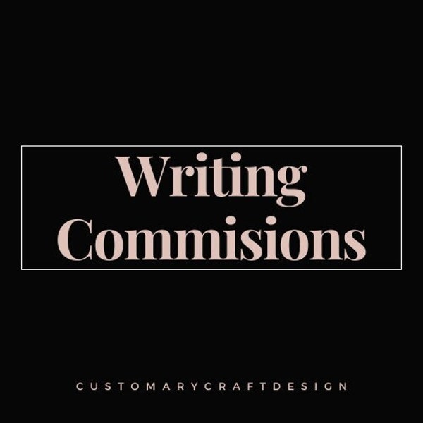 Fanfiction/Writing commission DIGITAL