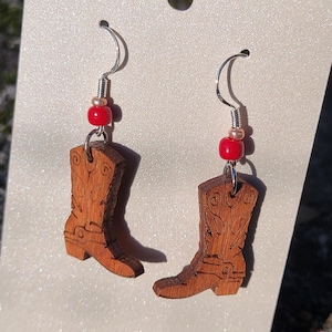 Cowboy boot earrings