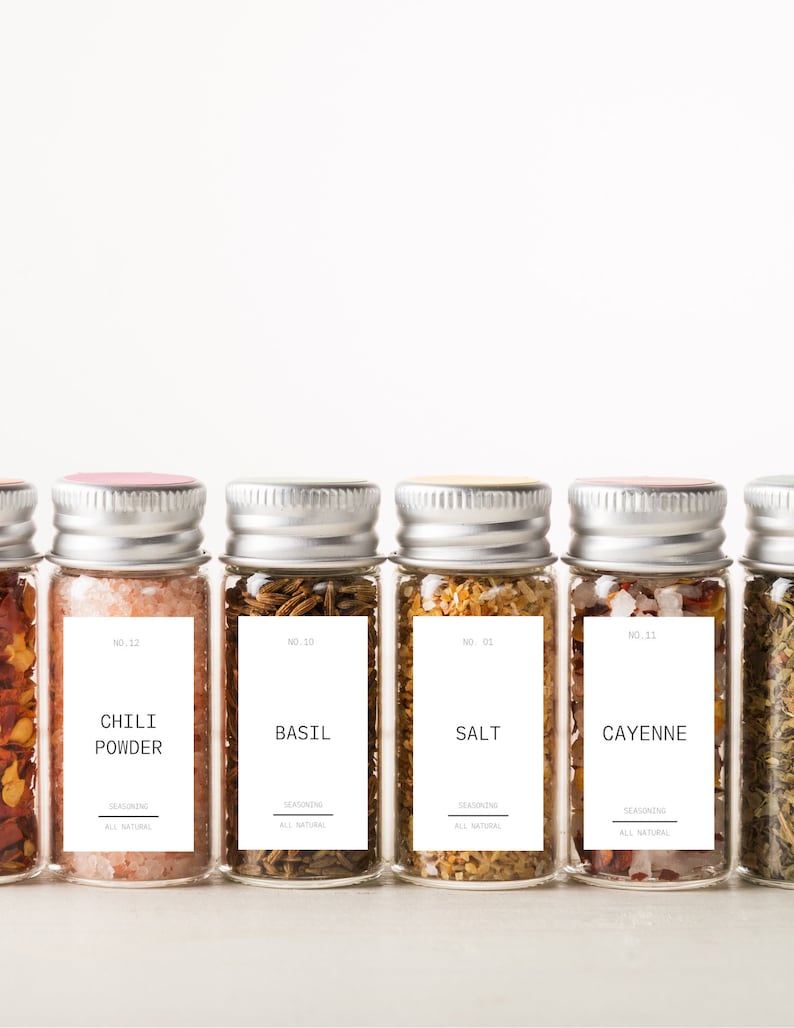 Spice Labels Downloadable Editable Printable Template - Etsy