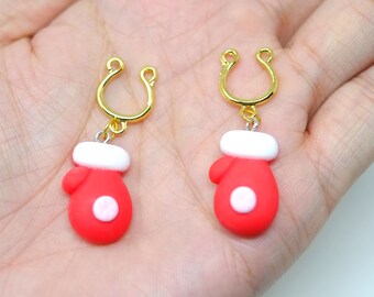 Nipple Clamps Mini Red Gloves cute Erotic BDSM  Non Piercing Nipple Rings Sexy Nipple Jewelry