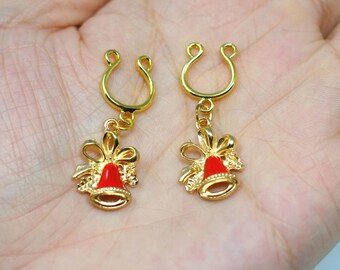 Jingle Bell Christmas Erotic BDSM  Non Piercing Nipple Rings Sexy Nipple Jewelry