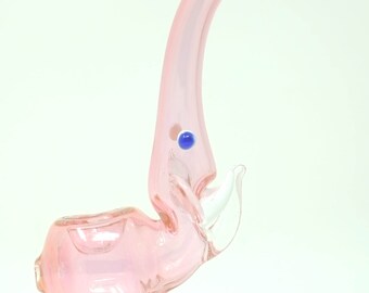 5-6" Hand Blown Elephant Themed Pipe Glass Artistic Smoking Accessory
