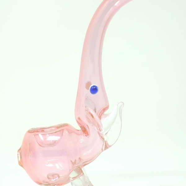 5-6" Hand Blown Elephant Themed Pipe Glass Artistic Smoking Accessory