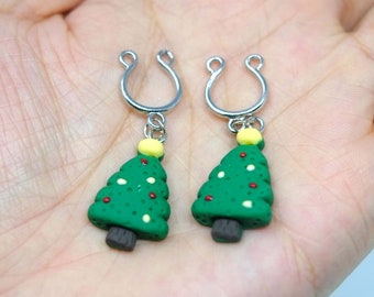 Christmas Tree Xmass Erotic BDSM  Non Piercing Nipple Rings Sexy Nipple Jewelry