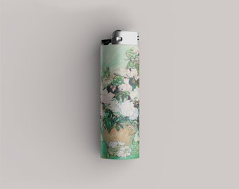Roses BIC Lighter Wrap - Van Gogh Painting, Art History Gifts, Laminated Vinyl Sticker