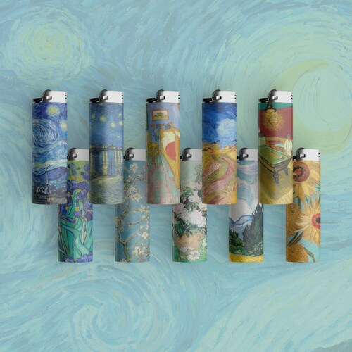Van Gogh BIC Lighter Wrap 10pack Van Gogh Painting Art Etsy