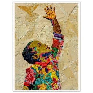Arte murale • Poster • Raggiungere i sogni ispirato a Bisa Butler