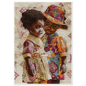 Arte murale • Poster • Momenti d'infanzia chic ispirati a Bisa Butler e Louis Vuitton