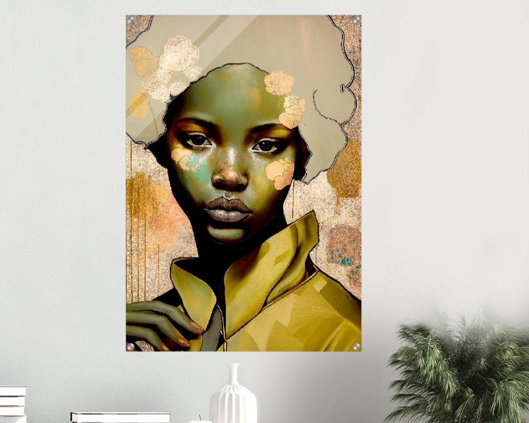 Wall Art Acrylic Prints Ai Generated Portrait Woman Etsy