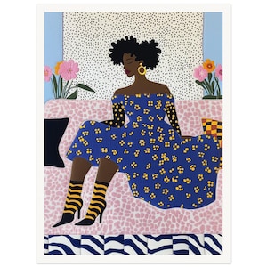 Arte murale • Poster • Arte trapuntata nera • Afro Chic • Lush Life, Loud Patterns