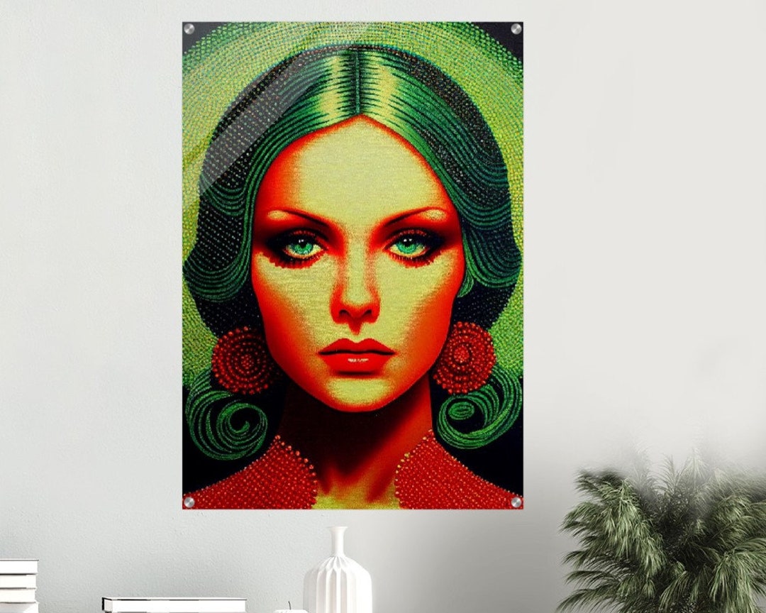 Wall Art Acrylic Prints Ai Generated Portrait Woman Etsy