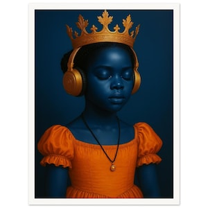 Arte murale • Poster • Pittura • Arte nera • Africana • Afro futurista Principessa della serenità