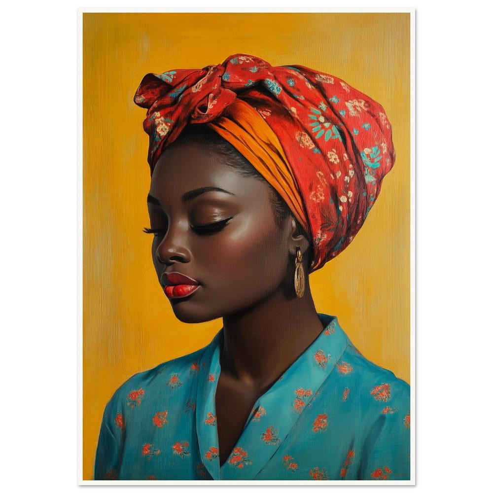 Wall Art • Poster • Painting • Black art • Radiant Elegance: Bold Colours, Quiet Confidence