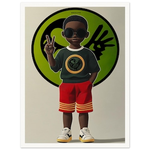Arte murale • Poster • Arte africana nera • Spirito Sankofa • Guardando indietro, andando avanti