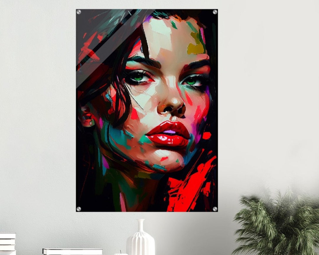Wall Art Acrylic Prints Ai Generated Portrait Woman Etsy