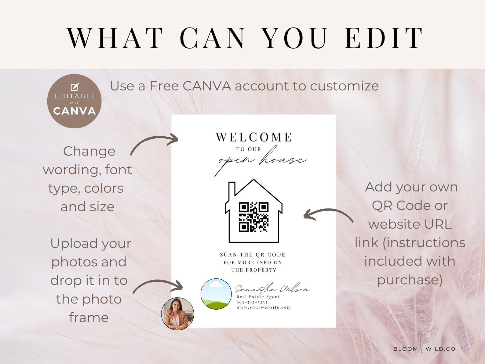 Open House Sign in Sheet With Qr Code, Welcome to Our Open House Sign ...