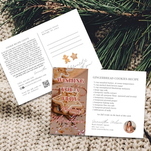 Modello di cartolina di Natale immobiliare, cartoline di Natale per agente immobiliare, cartoline immobiliari con ricette, cartoline agricole immobiliari