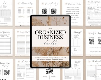 The Organized Business Toolkit, Small Business Forms and Trackers, Editable Canva Templates, Invoice, Quote, Order Forms & Scan to Pay Signs