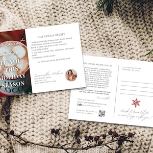 Ansichtkaarten met kerstrecept, kerstkaarten voor makelaar, ansichtkaarten onroerend goed voor december, ansichtkaart onroerend goed marketing landbouw