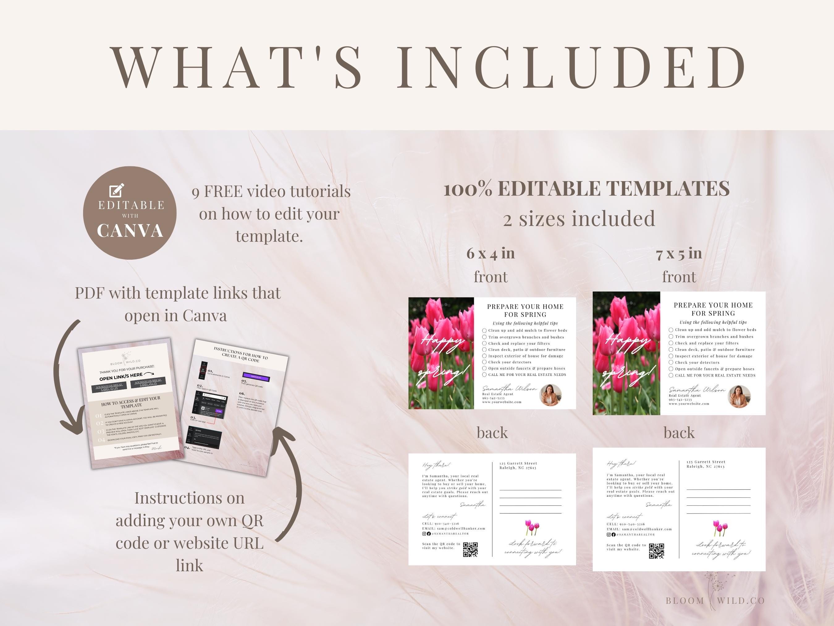 Spring Home Maintenance Checklist Realtor, Realtor Marketing Postcard ...